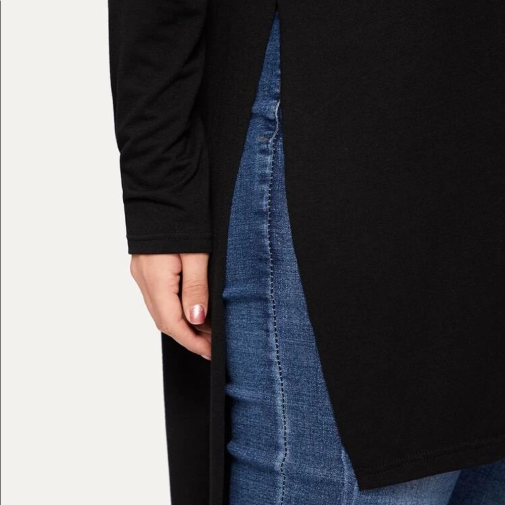 Plus Dip Hem Slit Side Tunic - Picture 5 of 6